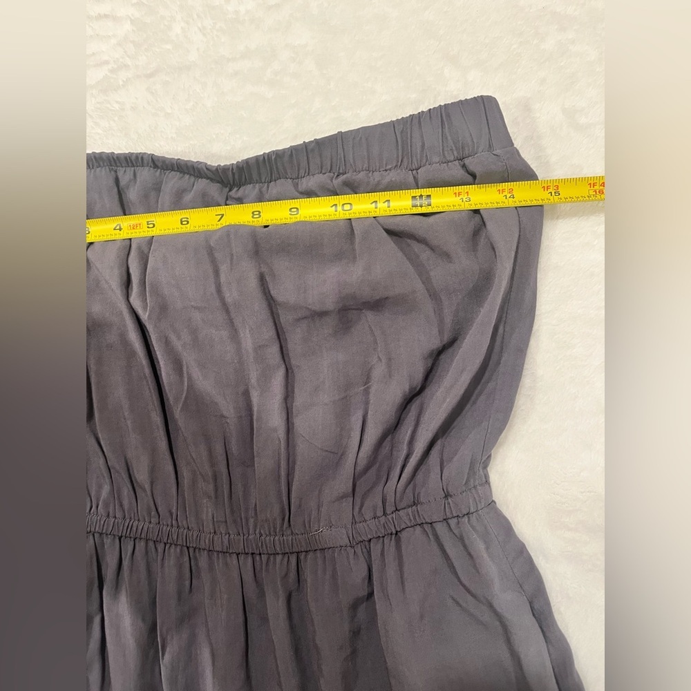 Splendid Charcoal Grey Strapless Maxi Dress Small - Made in USA - Picture 3 of 6